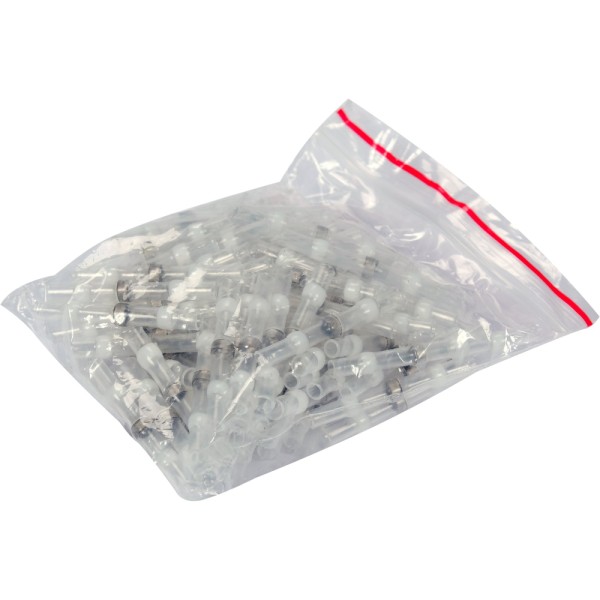 PRZEZROCZYSTA WODOODPORNA KOSZULKA TERMOKURCZLIWA Z CYNĄ NA PRZEWÓD 0,25-0,34MM2 W OPAKOWANIU 100 SZTUK YT-81451