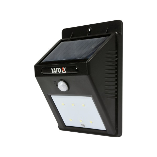 LAMPA ŚCIENNA SOLARNA Z CZUJNIKIEM RUCHU 6 SMD LED YT-81856