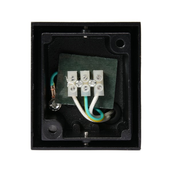 LAMPA ŚCIENNA ZEWNĘTRZNA CZARNA ALUMINIOWA 1XGU10 PÓŁOWAL YT-81900