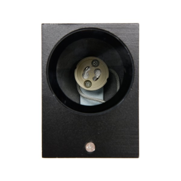 LAMPA ŚCIENNA ZEWNĘTRZNA CZARNA ALUMINIOWA 1XGU10 KWADRATOWA YT-81901