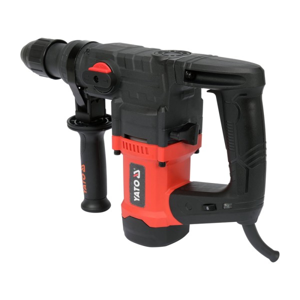 MŁOT UDAROWO-OBROTOWY SDS+ 1100W, 3 FUNKCJE (KUCIE, WIERCENIE Z UDAREM I BEZ UDARU), W KOMPLECIE WIERTŁA I DŁUTA YT-82118