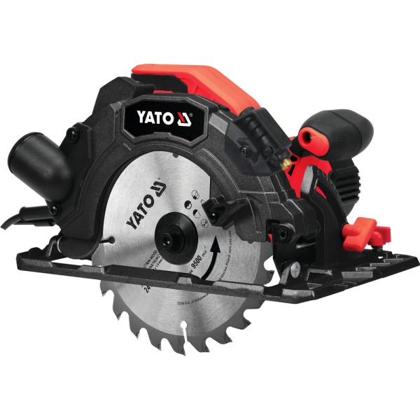 PILARKA TARCZOWA 185MM 1500W 5500 OBR/MI Z DURALUMINIIOWĄ PODSTAWĄ DO SZYBKIEGO I DOKŁADNEGO CIĘCIA YT-82151