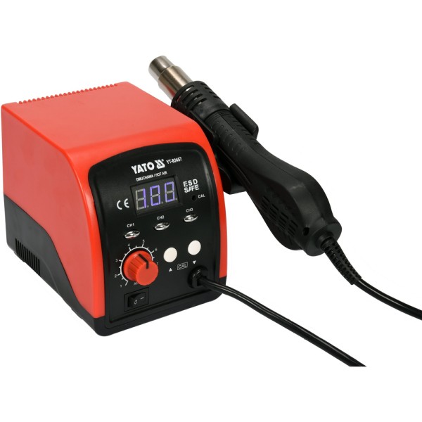 STACJA HOT AIR MOC 750W Z WYŚWIETLACZEM LED BEZSZCZOTKOWY WENTYLATOR YT-82457