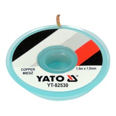 TAŚMA ROZLUTOWNICZA PLECIONKA MIEDZIANA 1.5MM X 1,5M YT-82530