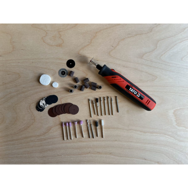 MINISZLIFIERKA 4V, 51 AKCESORIÓW - AKUMULATOR 1,5 AH YT-82763