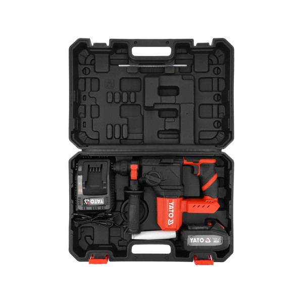 MŁOTOWIERTARKA BEZSZCZOTKOWA 18V SDS PLUS 2,5J - AKUMULATOR 4AH YT-827721