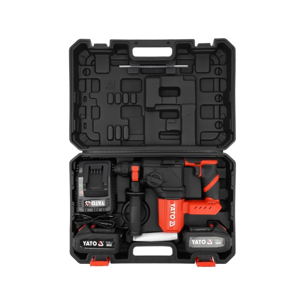 MŁOTOWIERTARKA BEZSZCZOTKOWA 18V SDS PLUS 2,5J - DWA AKUMULATORY 4AH YT-827722