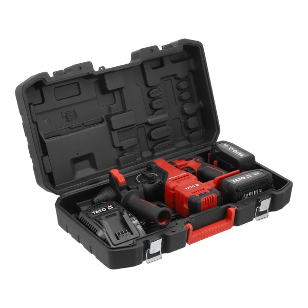 MŁOTOWIERTARKA 18V + 2X4AH (BL MOTOR) SILNIK BEZSZCZOTKOWY, 2 AKUMULATORY 4 YT-827724