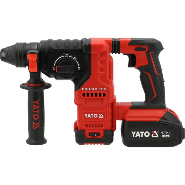 MŁOTOWIERTARKA 18V + 2X4AH (BL MOTOR) SILNIK BEZSZCZOTKOWY, 2 AKUMULATORY 4 YT-827724