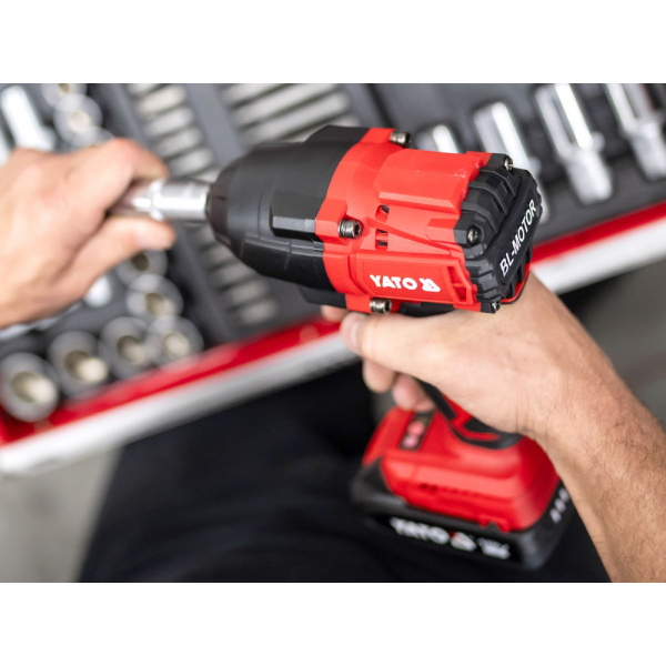 KLUCZ UDAROWY BEZSZCZOTKOWY 18V, 1/2'', 850NM - BEZ AKUMULATORA YT-827793