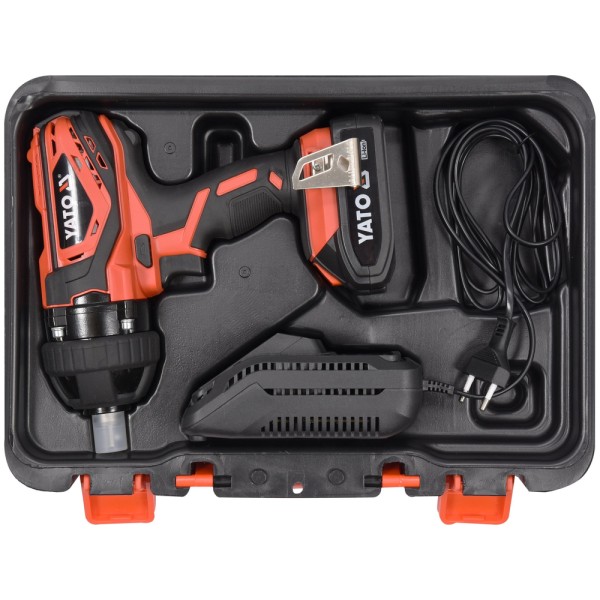 KLUCZ UDAROWY 18V, 1/2'', 300NM - AKUMULATOR 2 AH YT-82804