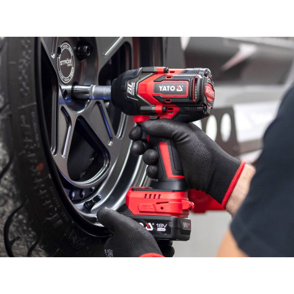 KLUCZ UDAROWY BEZSZCZOTKOWY 18V, 1/2'', 1200NM - AKUMULATOR 4 AH YT-828071