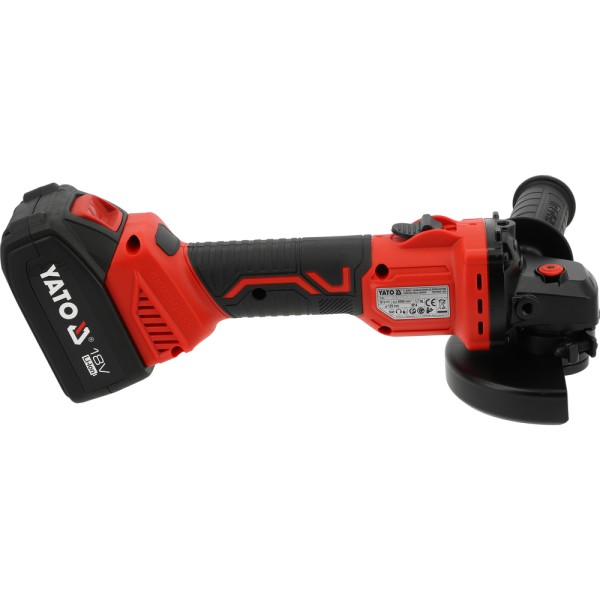 SZLIFIERKA KĄTOWA AKU BEZSZCZOTKOWA 18V 125MM Z BATERIĄ 4AH I ŁADOWARKĄ YT-828251