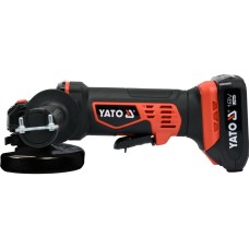 SZLIFIERKA KĄTOWA 18V, 125 MM, 10000 MIN⁻¹ - AKUMULATOR 2 AH YT-82826