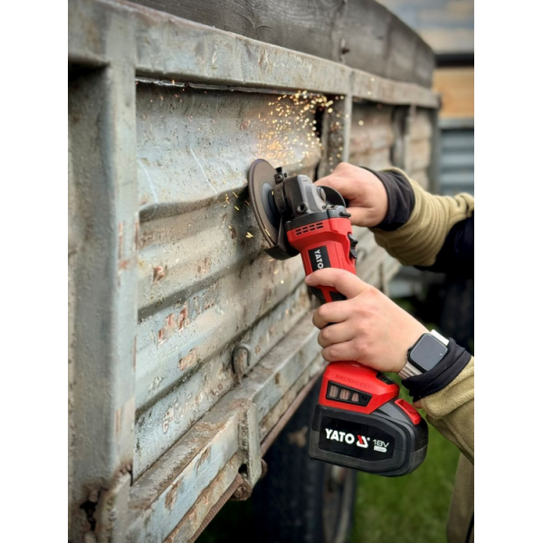 SZLIFIERKA KĄTOWA 18V, 125 MM, 3000-8500 MIN⁻¹ - BEZ AKUMULATORA YT-828293