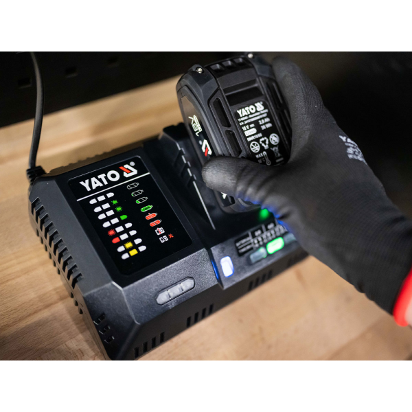 ŁADOWARKA INTELIGENTNA SYSTEM YATO 18V 12A SUPERSZYBKA YT-828502