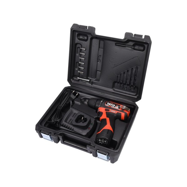 WIERTARKO-WKRĘTARKA 12V ZESTAW Z BITAMI W WALIZCE - AKUMULATOR 2 AH YT-82901