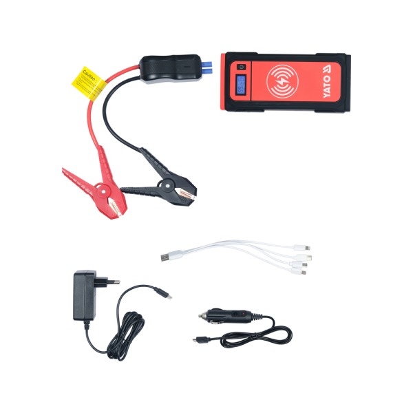 URZĄDZENIE ROZRUCHOWE/POWER BANK 16000MAH Z WYŚWIETLACZEM LCD I ŁADOWANIEM INDUKCYJNYM YT-83085