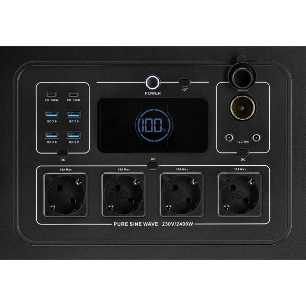 PRZENOŚNA STACJA ZASILANIA 2400W, 2232WH LIFEPO4, EPS YT-83095