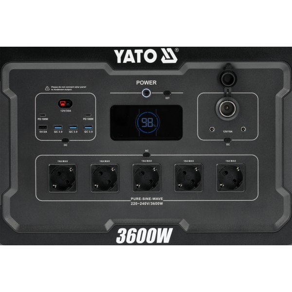 PRZENOŚNA STACJA ZASILANIA 3600W, 3072WH LIFEPO4, EPS YT-83096