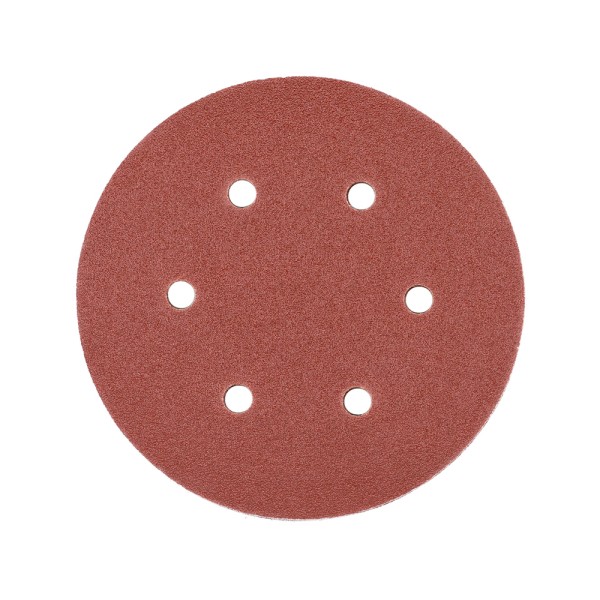 KRĄŻEK ŚCIERNY NA RZEP, 6 OTWORÓW, P80 150 MM / 50 SZT. YT-834583