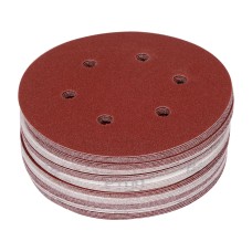 KRĄŻEK ŚCIERNY NA RZEP, 6 OTWORÓW, P100 150 MM / 50 SZT. YT-834584