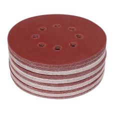 KRĄŻEK ŚCIERNY NA RZEP, 8 OTWORÓW, P120 150 MM / 50 SZT. YT-834595