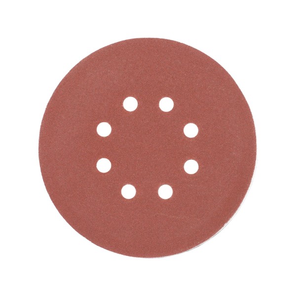 KRĄŻEK ŚCIERNY NA RZEP, 8 OTWORÓW, P150 150 MM / 50 SZT. YT-834596