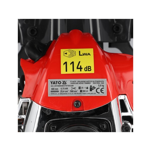 SPALINOWE NOŻYCE DO ŻYWOPŁOTU POJ. 25,4CM3 SZER. 60CM YT-84797