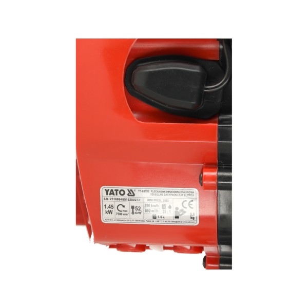 PLECAKOWA DMUCHAWA SPALINOWA POJ. 52CM3 YT-85192