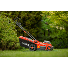 KOSIARKA AKUMULATOROWA 36V, 37 CM - DWA AKUMULATORY 4 AH, PODWÓJNA ŁADOWARKA YT-85222