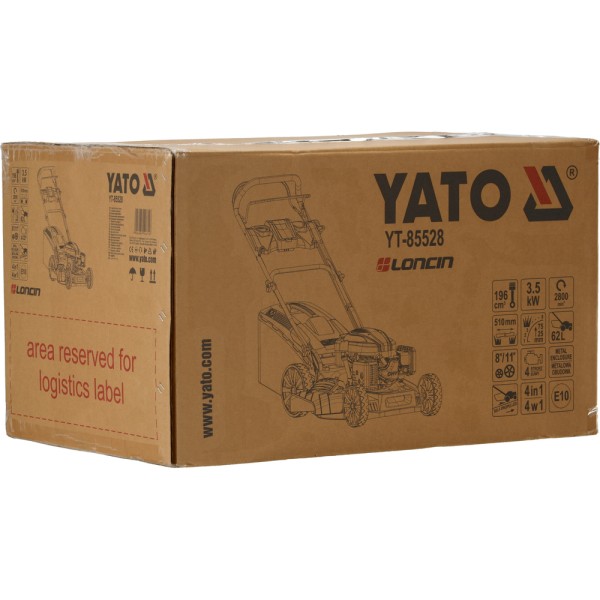 KOSIARKA SPALINOWA 51 CM Z NAPĘDEM POJ 196 CM3 YT-85528