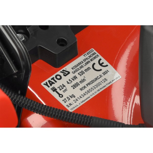 KOSIARKA SPALINOWA 53 CM Z NAPĘDEM POJ 224 CM3 EL YT-85533