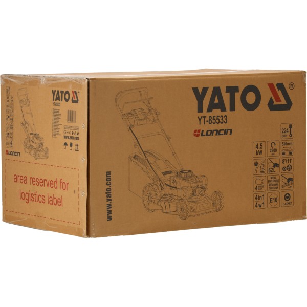 KOSIARKA SPALINOWA 53 CM Z NAPĘDEM POJ 224 CM3 EL YT-85533