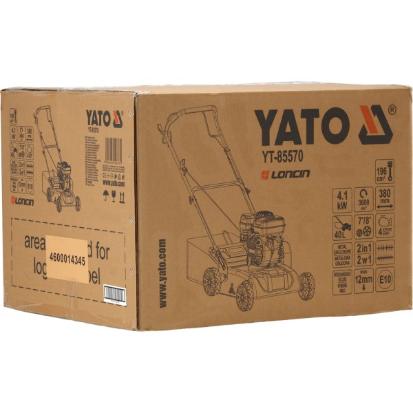 WERTYKULATOR/AERATOR SPALINOWY 2W1 38CM POJ 196CM3 YT-85570