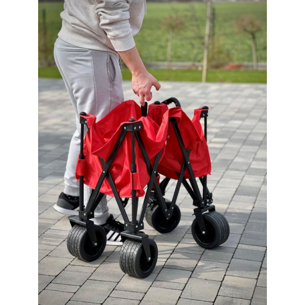 WÓZEK OGRODOWY TURYSTYCZNY SKŁADANY Z SZEROKIMI OPONAMI 100KG + MATA YT-86950