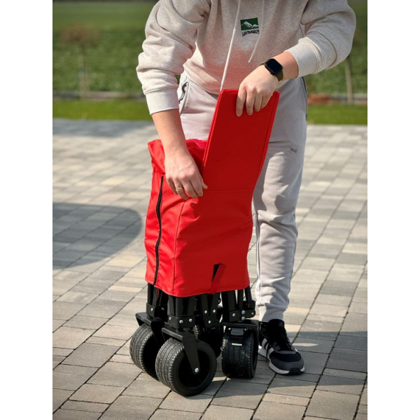WÓZEK OGRODOWY TURYSTYCZNY SKŁADANY Z SZEROKIMI OPONAMI 100KG + MATA YT-86950