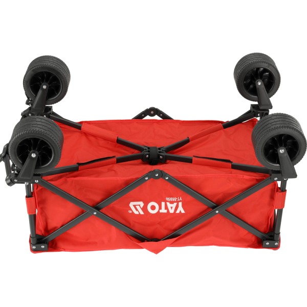 WÓZEK OGRODOWY TURYSTYCZNY SKŁADANY Z SZEROKIMI OPONAMI 100KG + MATA YT-86950