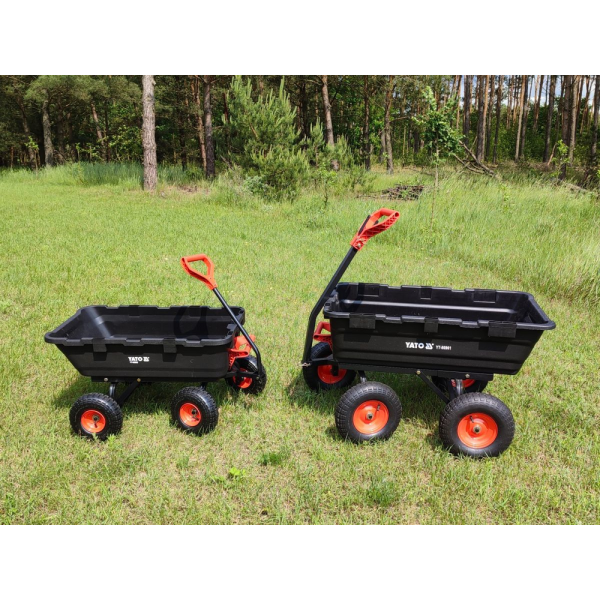 WÓZEK OGRODOWY Z WYWROTKĄ XL 350KG KOŁA 10