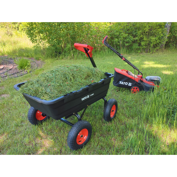 WÓZEK OGRODOWY Z WYWROTKĄ XXL 550KG KOŁA 13