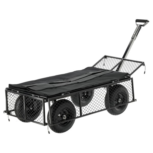 WÓZEK OGRODOWY XL 450KG Z POKROWCEM KOŁA 13