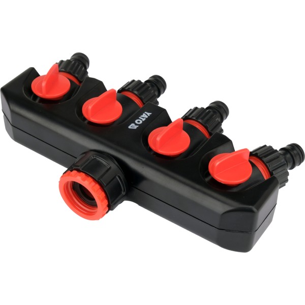 PRZYŁĄCZE KRANOWE Z 4 WYJŚCIAMI 3/4