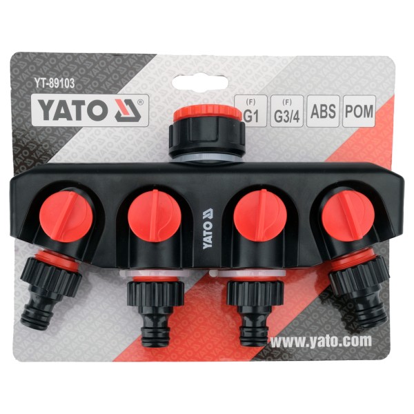 PRZYŁĄCZE KRANOWE Z 4 WYJŚCIAMI 3/4