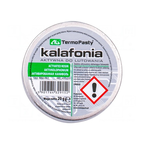 Topnik: kalafoniowy AG TERMOPASTY ART.AGT-033