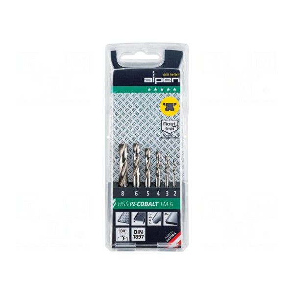 Zestaw wierteł ALPEN-MAYKESTAG 0000100906100