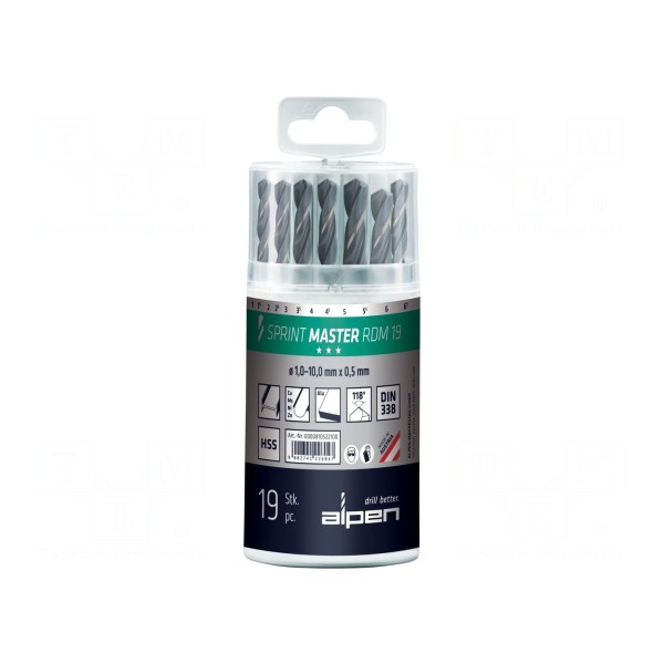 Zestaw wierteł ALPEN-MAYKESTAG 0000810522100