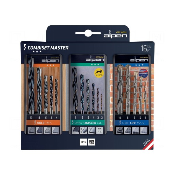 Zestaw wierteł ALPEN-MAYKESTAG 0000811003100