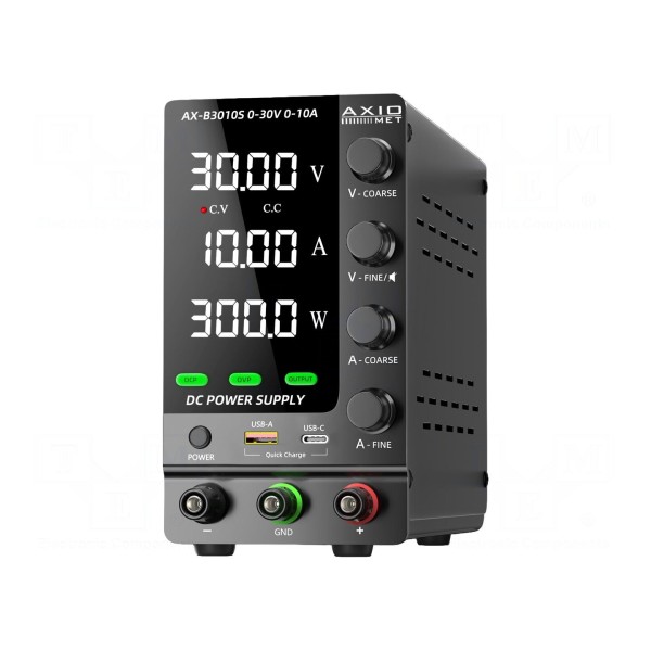 Zasilacz laboratoryjny: standardowy AXIOMET AX-B3010S