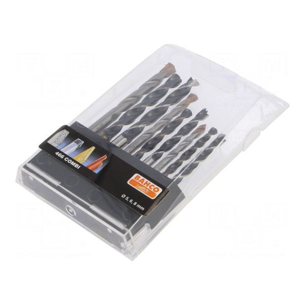 Zestaw wierteł BAHCO 466-COMBI -AS