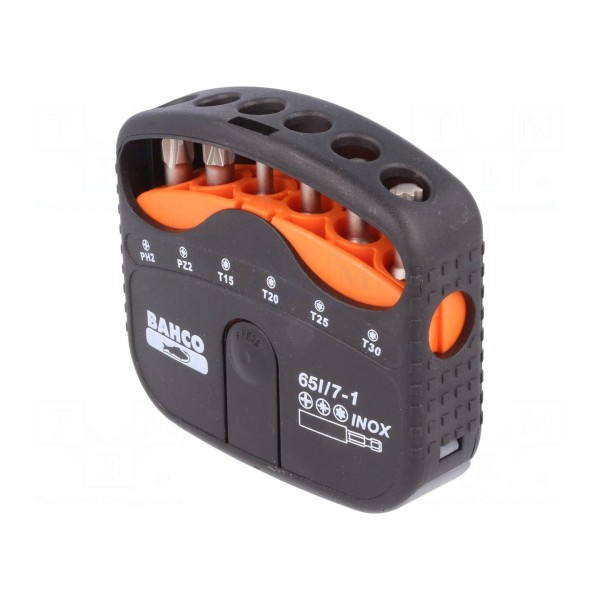 Zestaw narzędzi: końcówki wkrętakowe BAHCO 65I/7-1